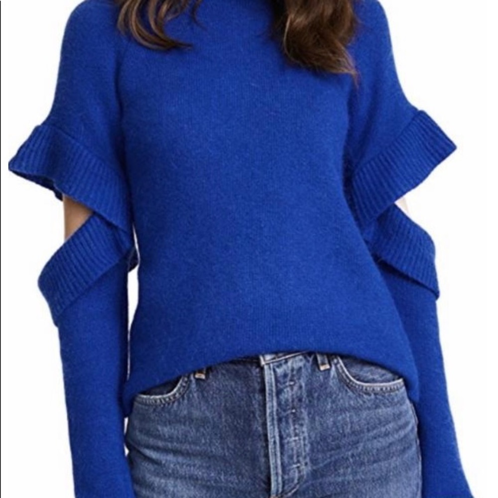 endless rose electric blue sweater